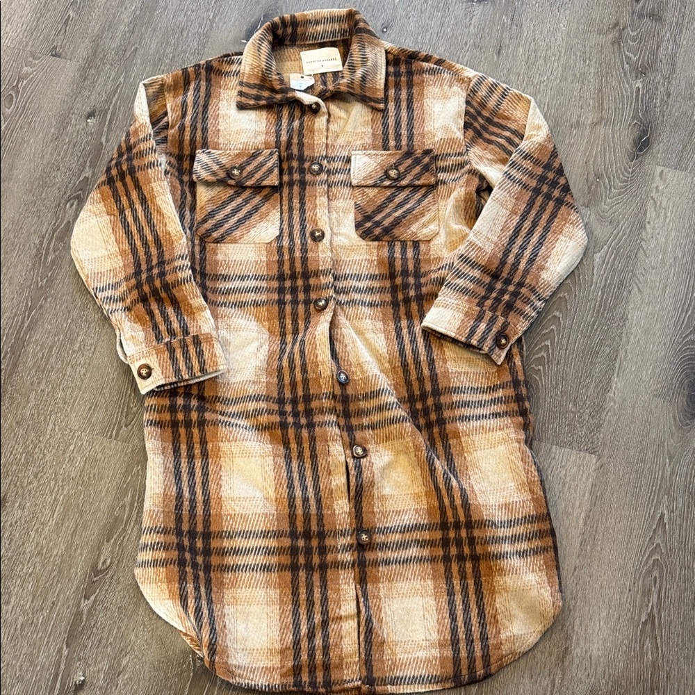 Plaid Long Shirt Jacket